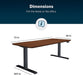 Powerful Electric Sit Stand Desk - Darkwood
