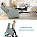 Electric Power Lift Recliner Chair with Massage and Heat (Grey)