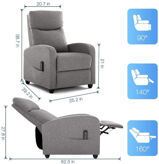 Fabric Massage Recliner Chair with Lazy Boy Recliner