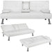 Adjustable Convertible Sofa Bed with Cup Holders
