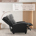 Black PU Leather Recliner Sofa with Thick Cushion