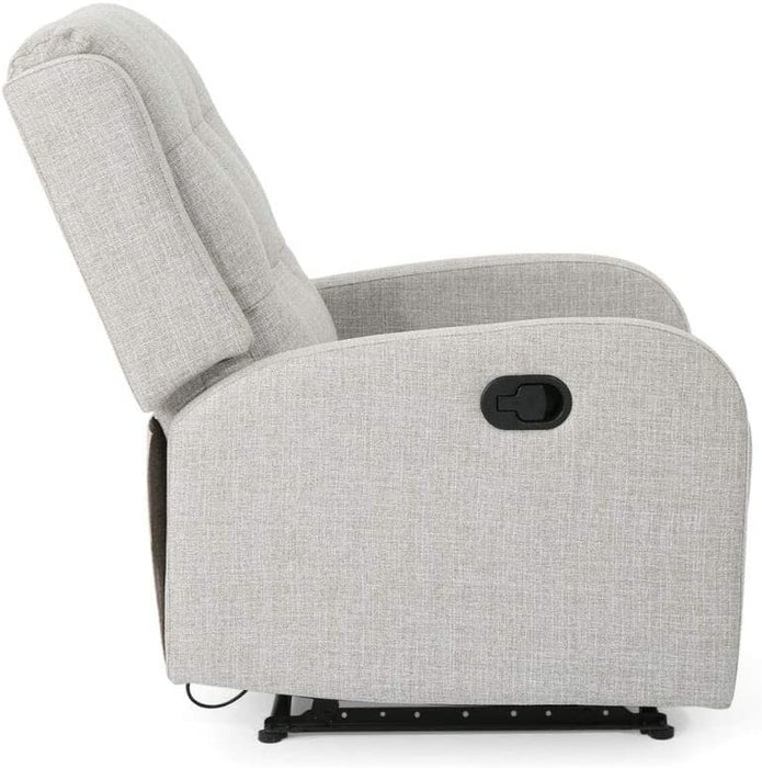 Smith Traditional Recliner, Beige + Black