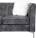 Modern Dark Grey Velvet Sectional Sofa