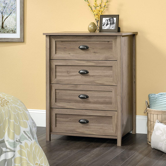 Sauder County Line 4 Drawer Chest, Salt Oak