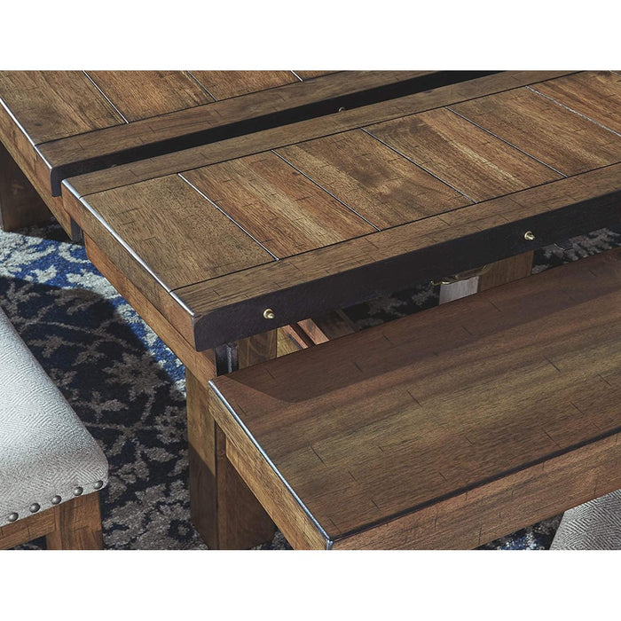 Moriville Farmhouse Dining Extension Table, Seats up to 8