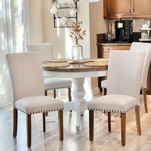 Beige Parsons Upholstered Chairs