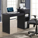 Black Wooden Computer Desk with Storage and Stand