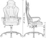 Ergonomic Gaming Chair with Lumbar Support (White)