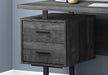 Modern Writing Desk with Drawers, 60″L, Black