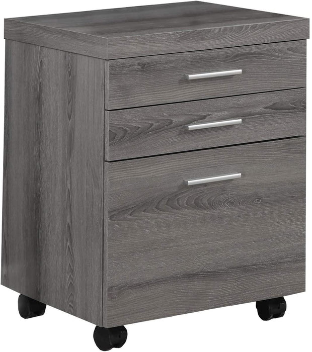 Dark Taupe 3-Drawer Filing Cabinet