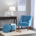 Teal Velvet Swoop Arm Chairs for Living Room