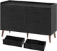 Black 6-Drawer Tool-Free Quick Install Dresser