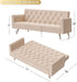 Modern Velvet Sofa Bed with Adjustable Backrest