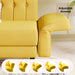 Yellow Velvet Memory Foam Sofa Bed