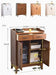 Wood Accent Buffet Sideboard Serving Storage Cabinet