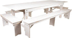 HERCULES Series Folding Farm Table and Bench Set