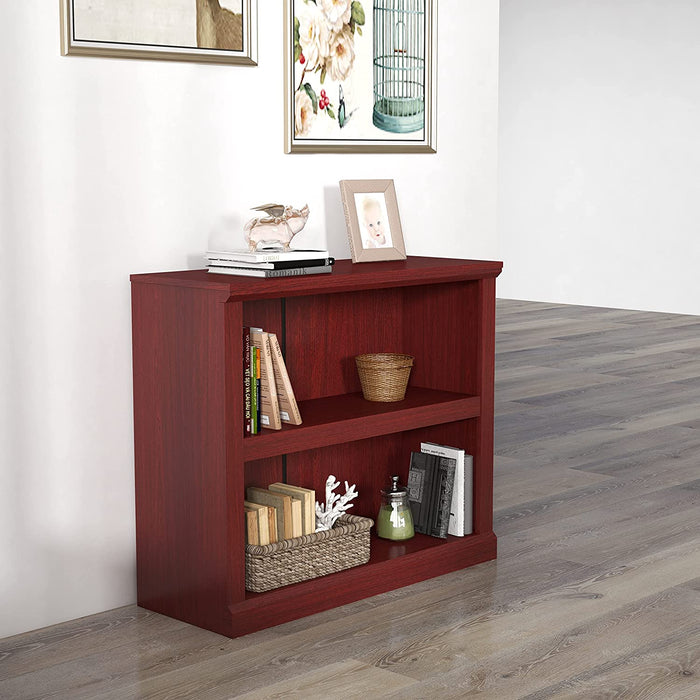 Cherry Wood Bookcase with Adjustable Shelves