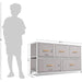 Light Grey 5-Drawer Dresser Tower Unit, Small Size
