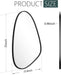 Irregular Wall Mirror,Asymmetrical Mirror Unique Vanity Mirror,23.8X35 Black Modern Bathroom Mirror for Washroom Living Room Bedroom