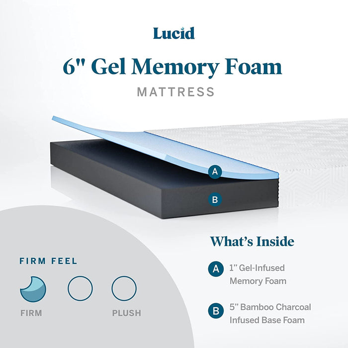 Firm Gel Memory Foam Twin Mattress
