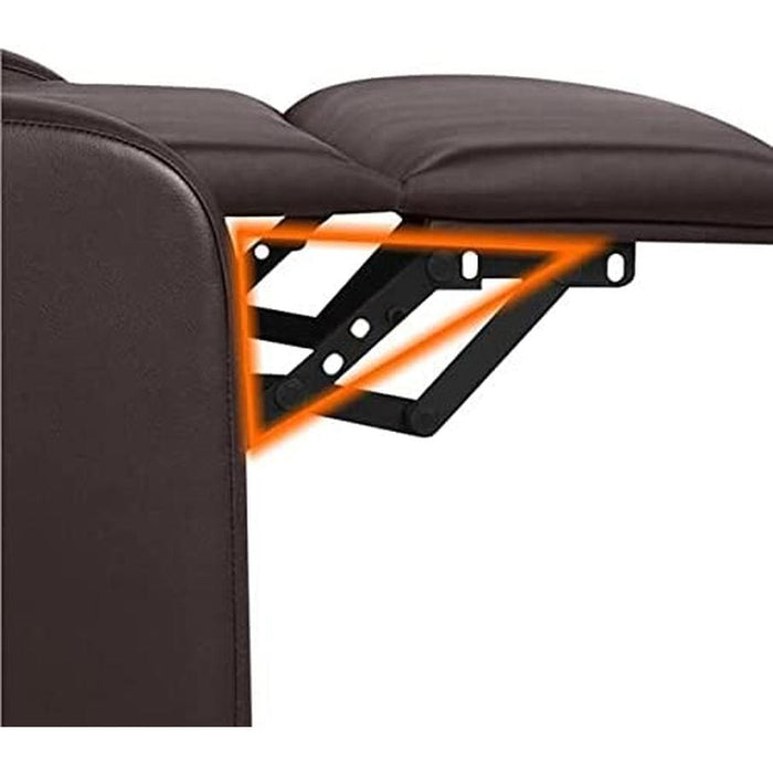 Set of 2 PU Leather Padded Recliner Chairs