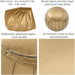 Gold Faux Leather Pouf Ottoman for Comfortable Living