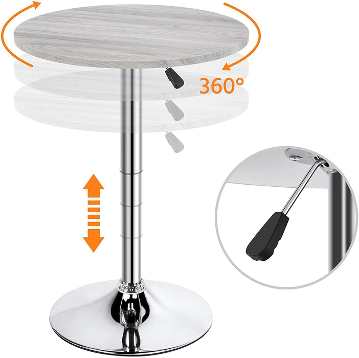 Grey round Bar Table with Swivel
