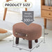 Compact Linen Ottoman with Handle and Legs