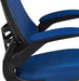 Blue Mesh Drafting Chair with Adjustable Footrest