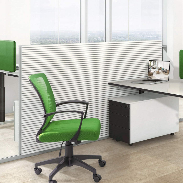 Ergonomic Green Mesh Office Chair with Armrests