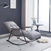 Dark Grey Folding Rocking Nursery Chair