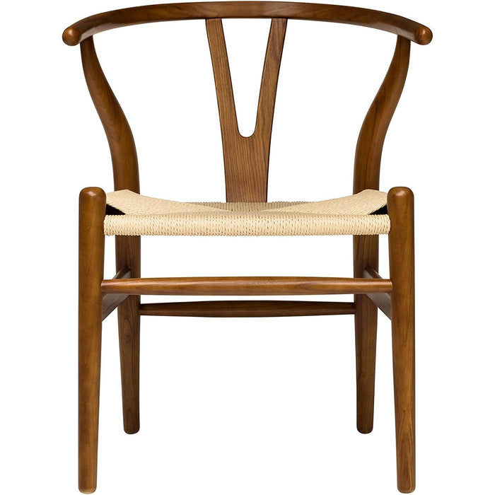 Hans Wegner Woven Seat Chair, Walnut/Natural