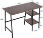 Industrial Style Writing Desk with Storage Shelves