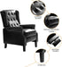 Tufted Wingback Recliner Chairs (Set of 2, Black)