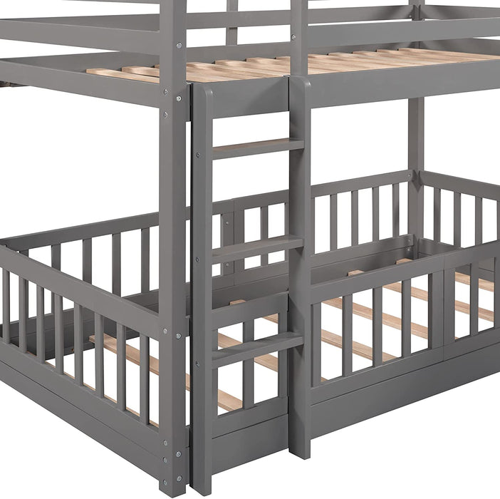 Twin Metal Bunk Bed Frame, Black