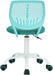 Turquoise Swivel Task Chair with Adjustable Height