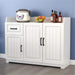 Red Sideboard Buffet Storage Cabinet