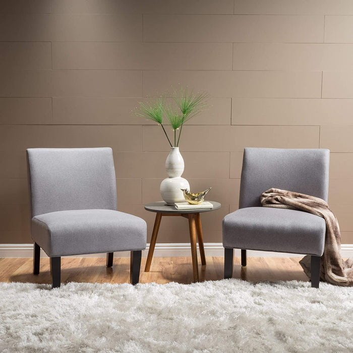 2 Light Grey Rubber Accent Chairs by Christopher Knight Home