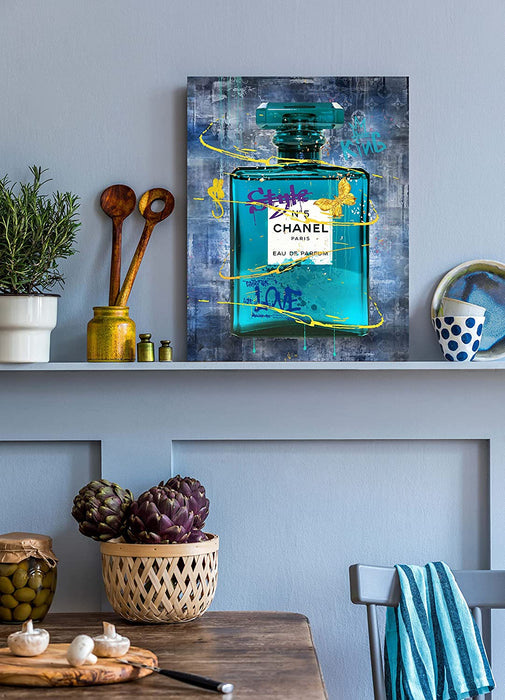 Teal Fashion Canvas for Chic Wall Decor