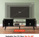 Rustic Black TV Console with Storage Cabinets