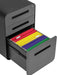 Commercial-Grade 3-Drawer File Cabinet (Black/Grey)