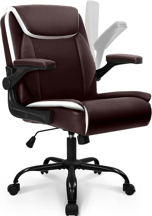 Adjustable Brown Office Chair with Ergonomic Support