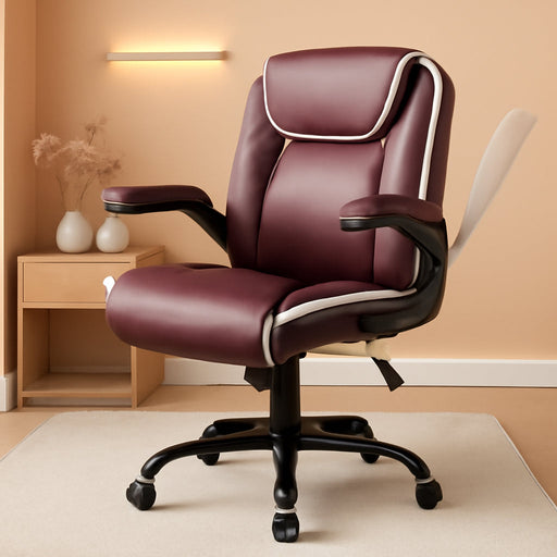 Adjustable Brown Office Chair with Ergonomic Support