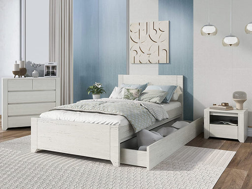 3 Pieces Cream White Bedroom Furniture Set