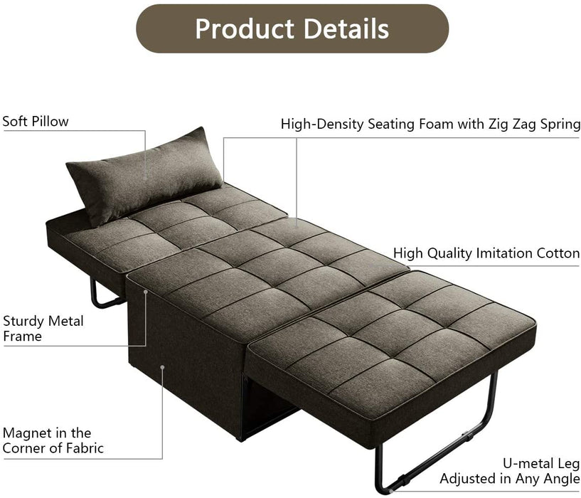 Multi-Function Sofa Bed Ottoman for Small Spaces