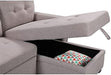 Gray Reversible Sleeper Sectional Sofa