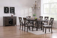 Lewiston Brown Dining Set with Server