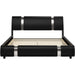 Queen Faux Leather Upholstered Platform Bed Frame