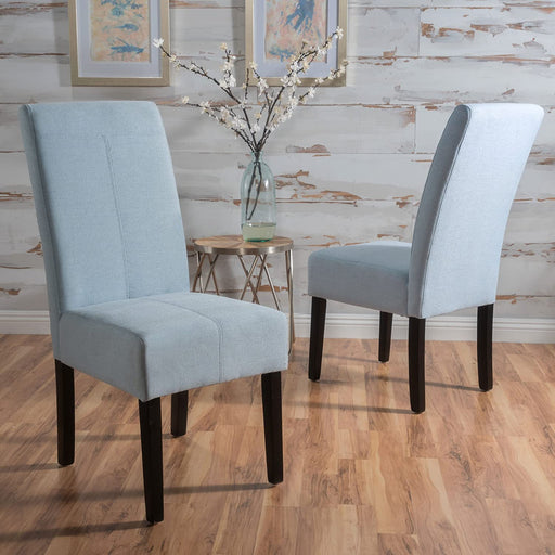 Pertica Fabric Dining Chairs, Set of 2, Light Sky