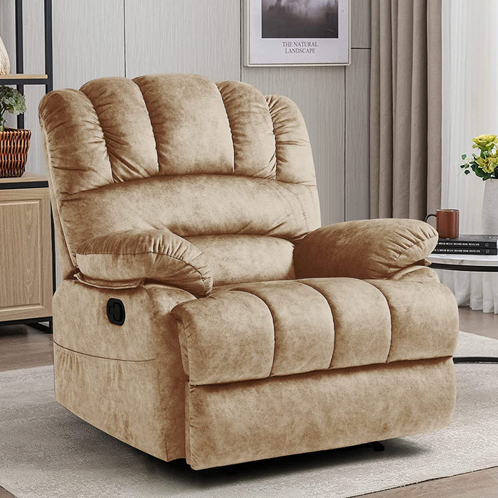 Oversized Beige Recliner for Ultimate Comfort and Relaxation